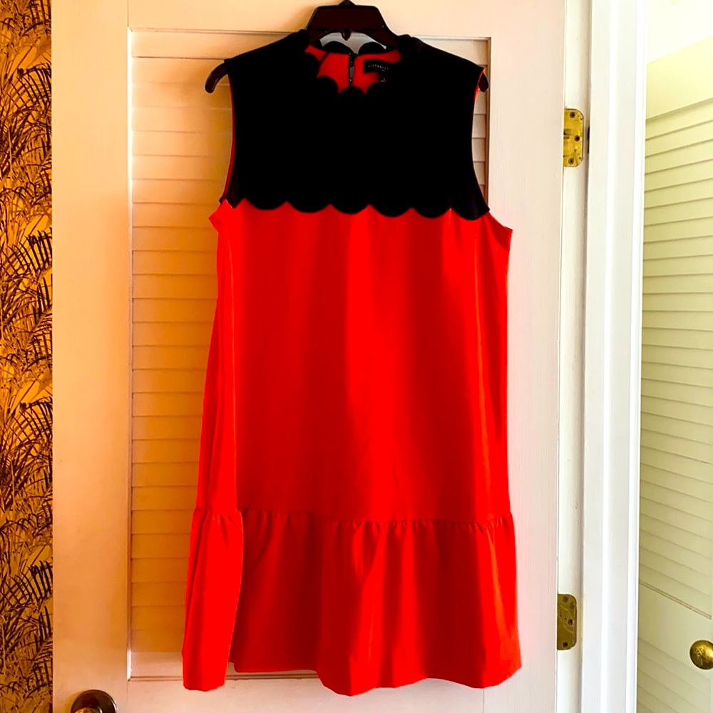 Victoria Beckham Orange Black Dress